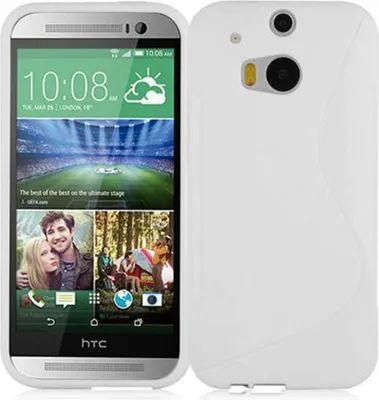 Produktbild von Cadorabo Schutzhülle für HTC ONE M8 Hülle in Weiß Handyhülle Case TPU Silikon Etui