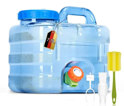 Produktbild von Wasserkanister Trinkwasserkanister Wasserbehälter - Mit Auslaufhahn - BPA-frei - 7,5 Liter - Für Camping und Outdoor