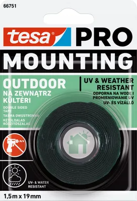 Immagine prodotto di Nastro tesa Mounting PRO Outdoor, di montaggio, biadesivo, 19 mm, L-1,5 m