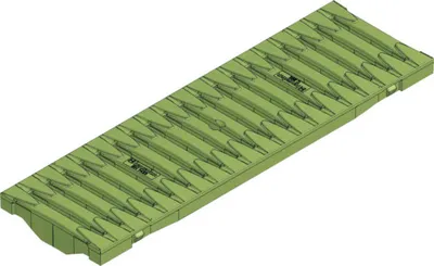 Produktbild von Hauraton Recyfix PRO 100 Stegrost SW 110/9 horizontaler Schubsicherung Klasse C 250 farn-grün 500 mm x 149 mm x 38 mm