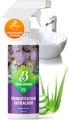 Produktbild von BAVIETTE Entkalker 500 ml – gegen Kalk & Wasserflecken für Bad, Küche und Armaturen, mit mikroorganismen Formel