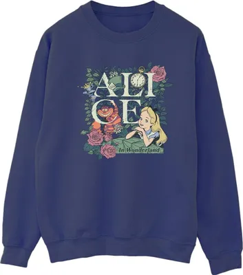 Produktbild von Disney - "Alice in Wonderland" Sweatshirt für Damen BI5769 (L) (Marineblau)
