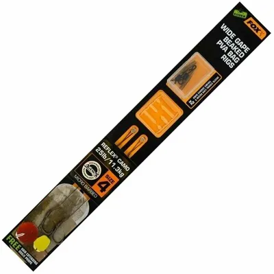 Zdjęcie produktu dla Fox Leaders Edges Wide Gape Beaked PVA Bag Rigs 2 szt Hook Size 4 Weight 11,3kg