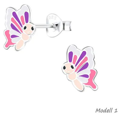 Produktbild von Schmetterling Ohrstecker: Kinder Ohrringe Silber 925 Modell 1