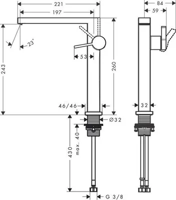Produktbild von HANSGROHE 73073000 WTM Tecturis E 240 Fine CoolStart