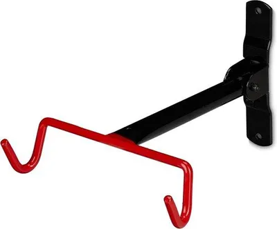 Produktbild von Famanu Wandhalterung Fahrrad klappbar Tragkraft 20 kg schwarz-rot - für Garage & Keller