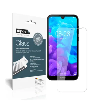 Produktbild von 2x Schutzfolie für Huawei Y5 (2019) - Anti-Shock 9H Folie dipos Glass Kunststoffglas