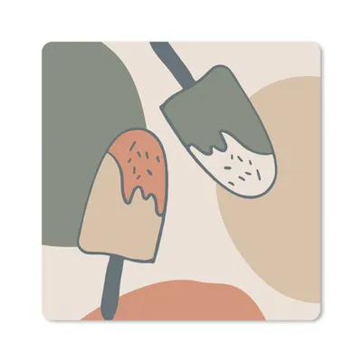 Produktbild von MuchoWow® Mauspad Mousepad Pastell - Eiscreme - Sommer - Tupfen 30x30 cm - Mousepads - Maus Mat - Pad - Mausunterlage - Gaming