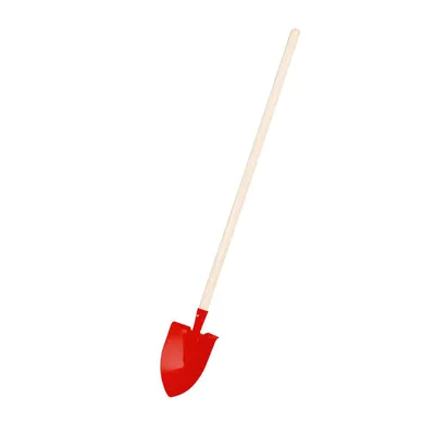 Produktbild von Rekord Kinder Garten Spitzschaufel mit Holzstiel in rot Länge 92cm