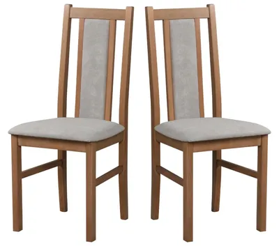 Image de CHAISE DE SALLE À MANGER - Lot de 2 Bos 14 noyer clair soro 23