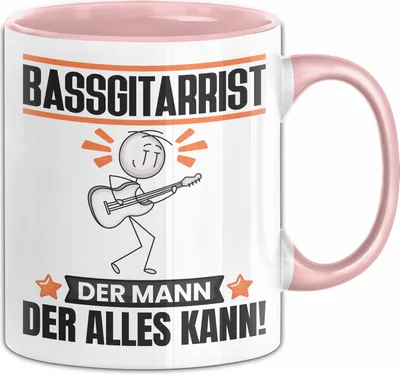 Produktbild von Bassgitarrist Tasse Geschenk für Bassgitarrist Der Mann Der Alles Kann Geschenkidee zum Geburtstag (Rosa)