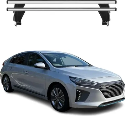 Image de Menabo Barres de toit Transversales pour Hyundai Ioniq 2016-2019 Gris ABE 2x