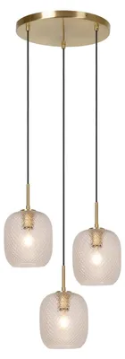 Zdjęcie produktu dla ALICENT – Lampa wisząca – średnica 35 cm – 3 x E27 – Matowe złoto / Mosiądz