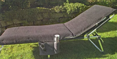 Produktbild von Liegestuhlauflage Bezug STRANDLIEGE Gartenliege Auflage Schonbezug Liege Typ436 Anthrazit