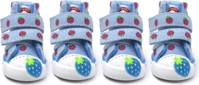 Produktbild von Hundestiefel Pfotenschutz, Anti-Rutsch-Hundeschuhe bequemen weichen,(Blau)