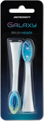 Produktbild von Berdsen 329001 Ersatzbürstenköpfe für die Schallzahnbürste Galaxy, 2 Stück, weiß