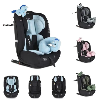 Produktbild von Moni Kindersitz i-Size i-Safe (76-150cm) Isofix, Top Tether, 13-fach verstellbar blau