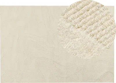 Obrázok produktu pre BELIANI Koberec béžový vlnený 200 x 300 cm abstraktný vzor motív obývacia izba spálňa moderný dizajn