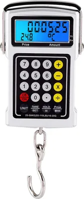 Obrázek produktu pro Elektronická váha s háčkem na ryby 50Kg Zavazadla Vážení 7 v 1 Digitální závěsné váhy