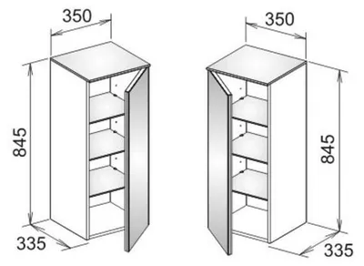 Produktbild von Keuco Royal Reflex Mittelschrank 350 x 835 x 335 mm links - Glas Weiß / Weiß Glanz - 34020210001
