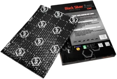 Image de STP Black Silver, lot économique. Matériau composite d'absorption des vibrations pour carrosserie