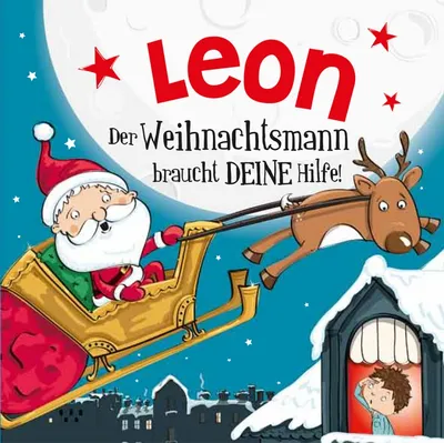 Produktbild von Namens-Weihnachtsbuch - Deine persönliche Weihnachtsgeschichte mit Namen Leon