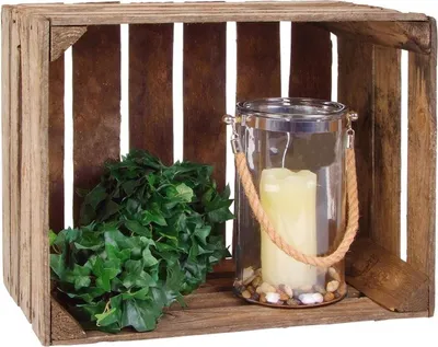 Image de Caisse en bois décorative Caisse à fruits Table d'appoint Vintage Shabby Étagère à chaussures 50x41x31cm