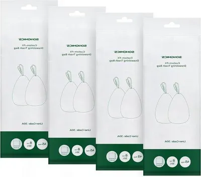 Produktbild von Famanu Abfallbeutel mit Zugband - 30L - 60L doppelte Abfalltonne - 30A - 4 Rollen - 180 Stück - Küchen - Weiß