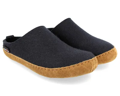 Produktbild von Haflinger Emils Toffel Mittelblau Größe EU 37 Normal