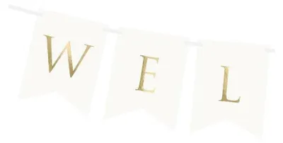 Zdjęcie produktu dla Baner powitalny Welcome, biały, 15 x 95 cm