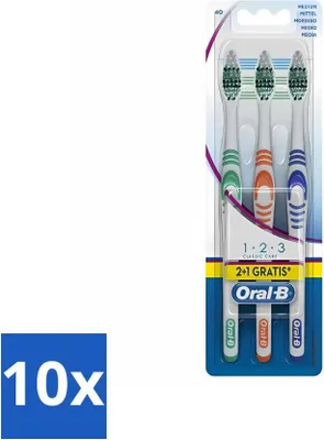 Produktbild von Oral-B Classic 123 Medium Zahnbürstenset - Vorteilspack - 10 Stücke