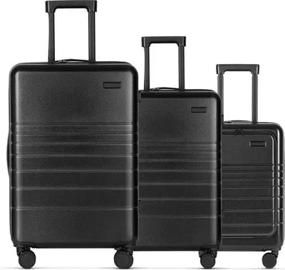 Produktbild von Famanu Kofferset 3-teilig - ABS Reisekoffer mit 360° Doppelrollen