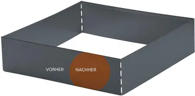 Produktbild von Rasenkante Kreis Beetumrandung Rasenbegrenzung Beeteinfassung Größe: 40 x 40 cm, Corten, Höhe 13 cm