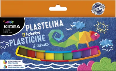 Obrázek produktu pro Plastelina KIDEA 12 intensywnych kolorów