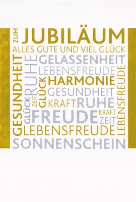 Produktbild von Jubiläum - Glückwunschkarte im Format 11,5 x 17 cm mit Briefumschlag