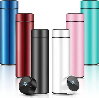 Image de Tasse à café avec affichage LED de la température - Tasse isotherme sous vide - Tasse thermique intelligente à double paroi