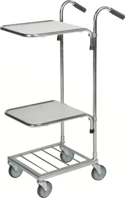 Produktbild von Kongamek Mini- Servierwagen verzinkt mit 2 Ladeflächen 410x355mm ohne Bremse