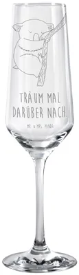 Produktbild von Mr. & Mrs. Panda Sektglas Koalabär - Transparent - Geschenk, Sektflöte, Glas, Sektkelch, Träumen, Bär, Traumland, Koala, Lustige Sprüche, Schlafzimmer, Champagnerglas