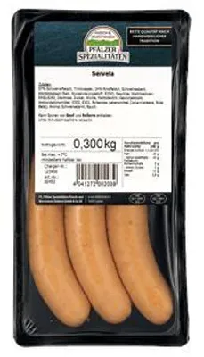 Produktbild von Pfälzer Spezialitäten Servela 3 x 100g
