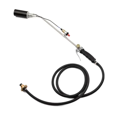 Obrázek produktu pro Hořák na plevel s propanem a elektronickým zapalováním - 2 m hadice - plamenový hořák pro tání sněhu a ledu, zahradu, zemědělství, stavebnictví a svařování
