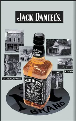 Obrázok produktu pre Jack Daniels 1866 - zrkadlo s potlačou 20x30 cm v plastovom ráme
