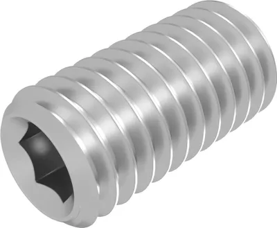 Produktbild von SECCARO Gewindestift mit Kegelkuppe M6 x 12 mm, Edelstahl V2A VA A2, DIN 913 / ISO 4026, Innensechskant, 20 Stück