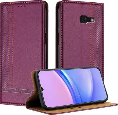 Obrázek produktu pro Pouzdro pro Samsung Galaxy A5 2017 kožené flipové pouzdro s funkcí stojánku Fialová