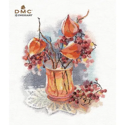Productafbeelding van Stikset "Stillleven met Physalis", telpatroon, 21x25 cm