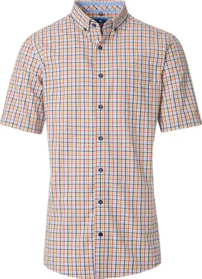 Produktbild von Redmond Herren Freizeithemd Kurzarm (251440999), Größe:XL, Farbe:Orange (210)