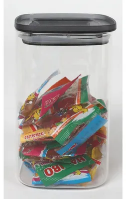 Image de 8x Bocal à provisions 1,2L Transparent Récipients Boîtes Conservation Céréales Pâtes