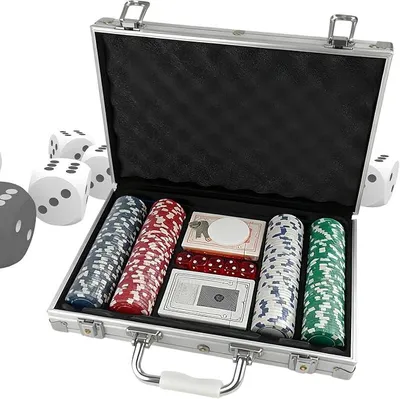 Imagen del producto de Conjunto de fichas de póker, ideal para juegos de fiesta, jugadores y entusiastas