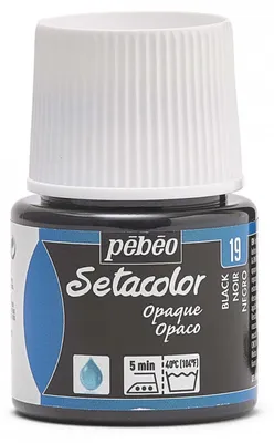 Produktbild von Pebeo Setacolor Textilfarbe, blickdichte Stofffarbe, Farben: Black Lake