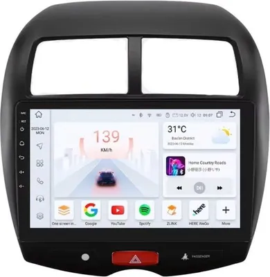Immagine prodotto di Autoradio con Bluetooth e CarPlay per Mitsubishi ASX (2010-2018) – Compatibile con Apple e Android – Impianto stereo – Sistema di navigazione – 4 GB di RAM, 32 GB di spazio di archiviazione