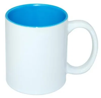 Zdjęcie produktu dla Kubek 330 ml z Błękitnym Wnętrzem Sublimacja Termotransfer